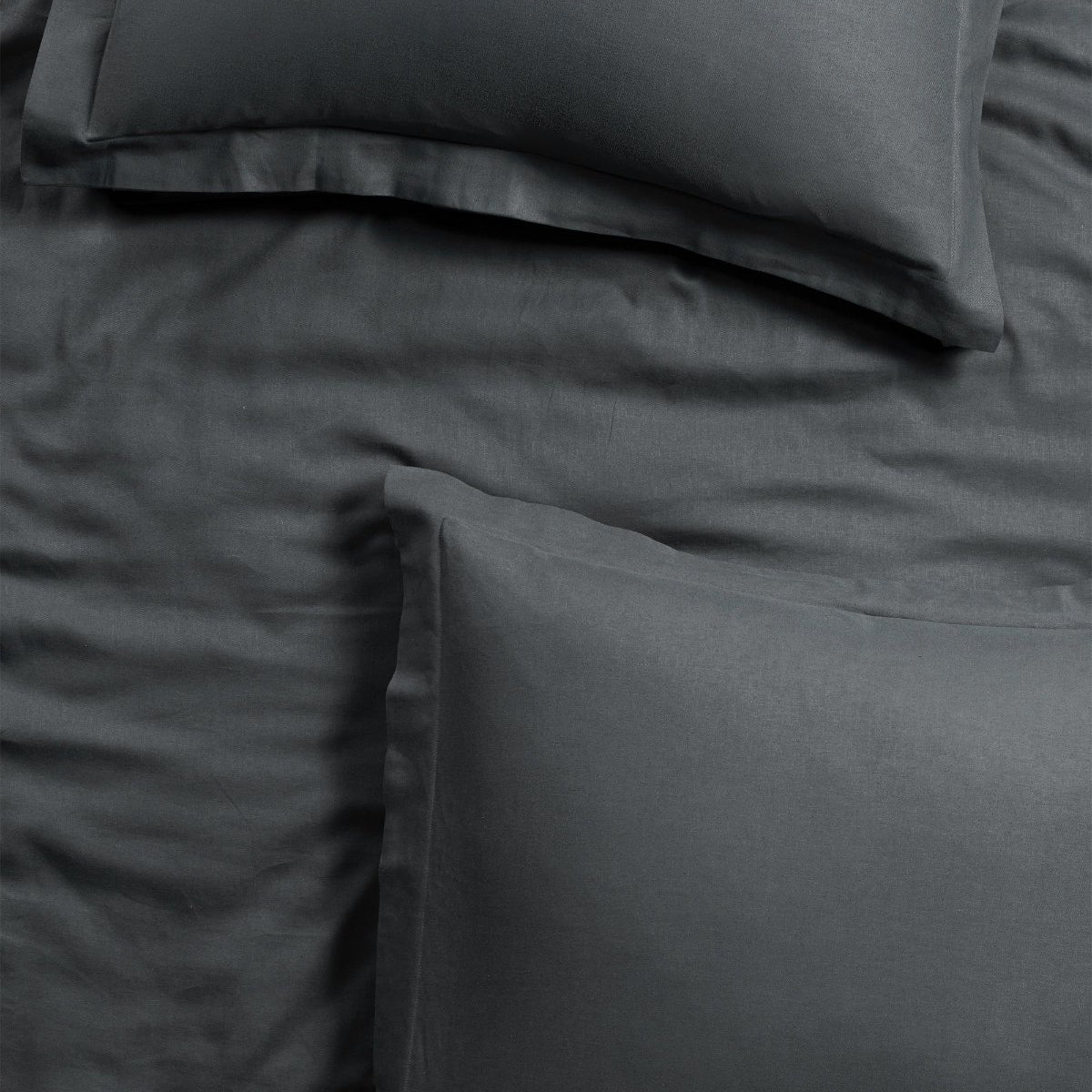 Grey bamboo linen duvet cover #color_dark-grey