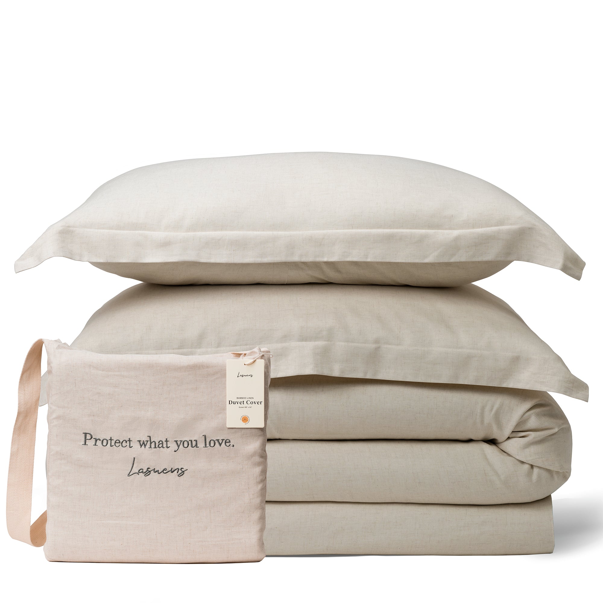 natural bamboo linen duvet cover #color_natural