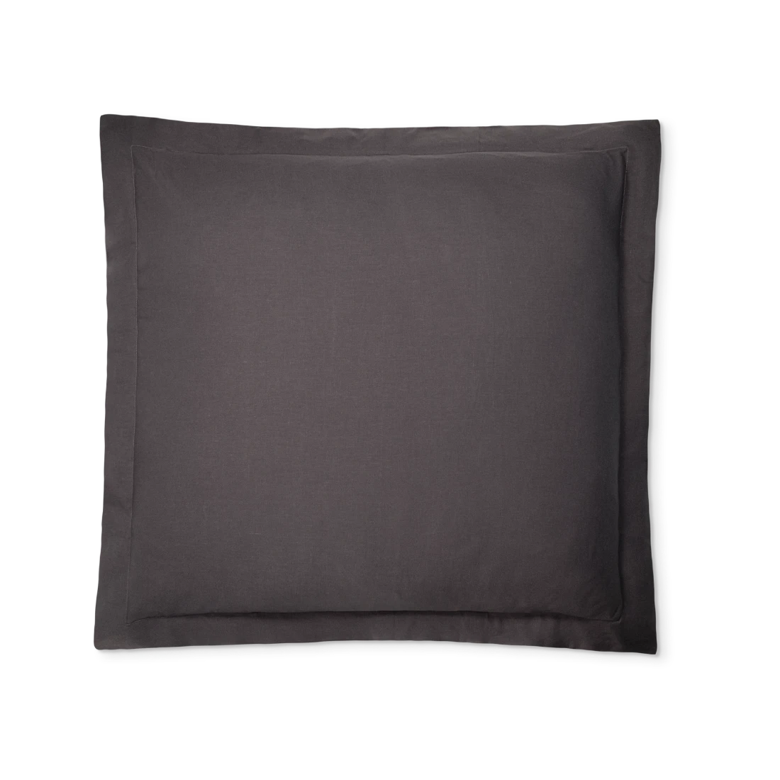 Grey bamboo linen euro sham #color_dark-grey