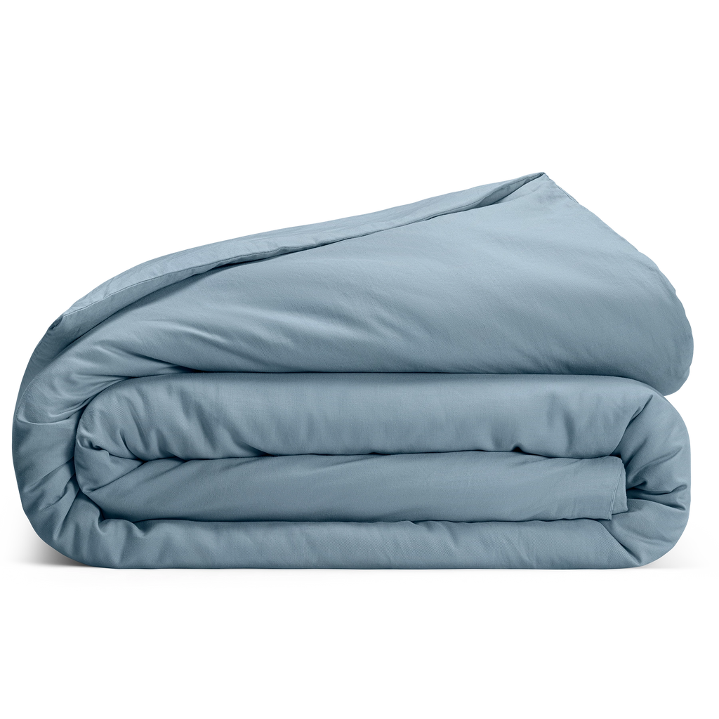 blue bamboo linen duvet cover #color_blue