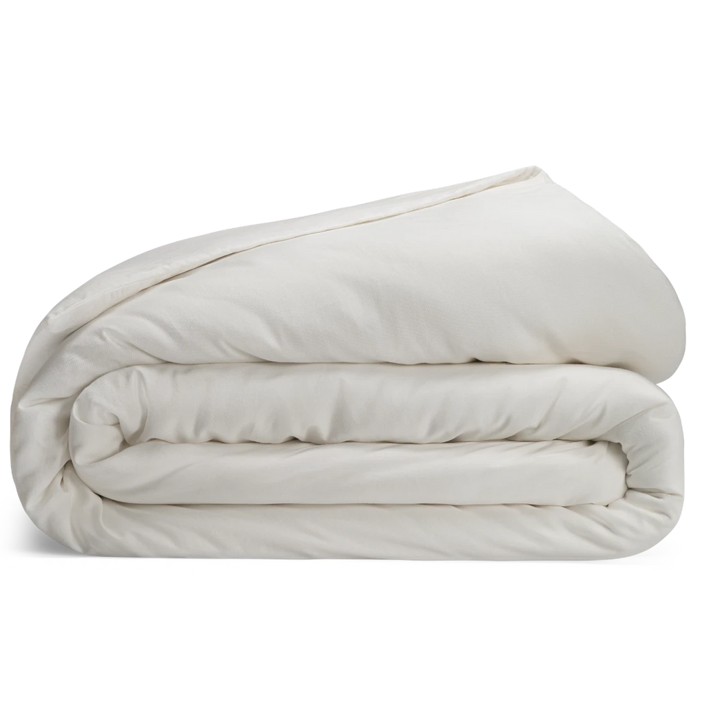 white bamboo linen duvet cover #color_white