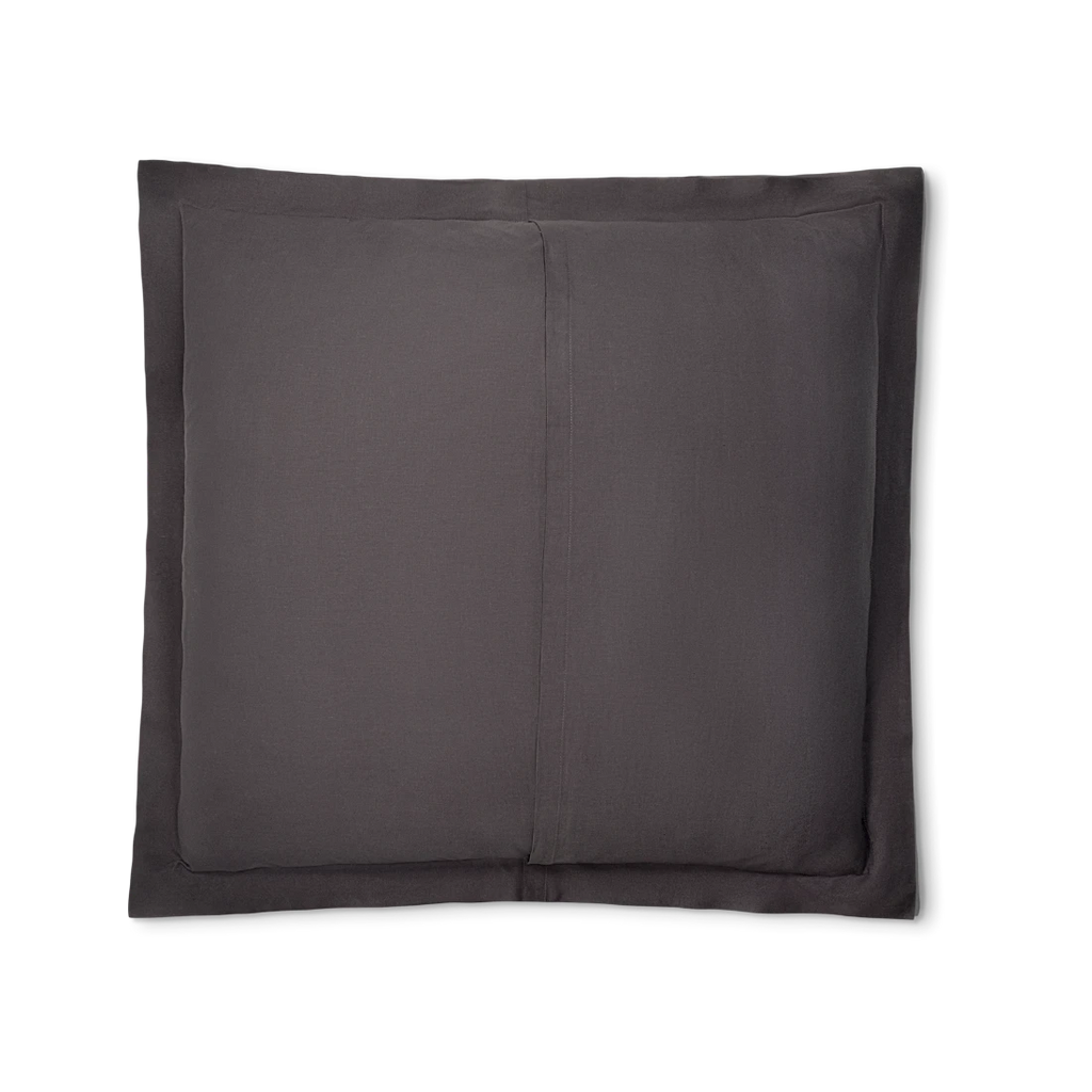 Grey bamboo linen euro sham #color_dark-grey