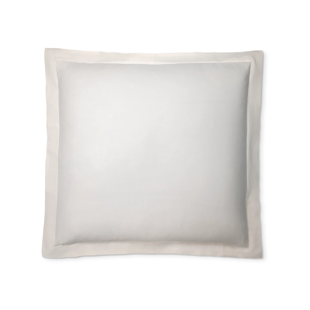 White bamboo linen euro sham #color_white