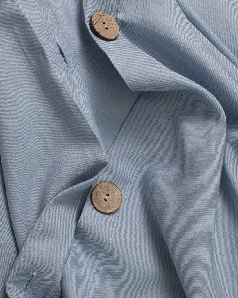 blue bamboo linen duvet cover button enclosure #color_blue